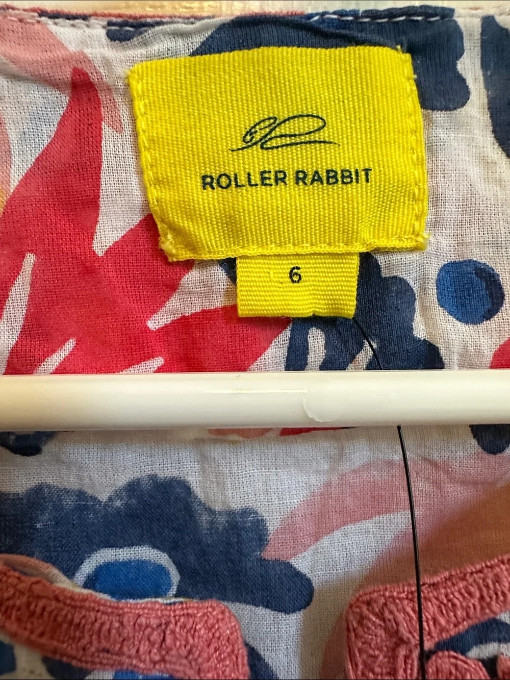 NWT Roller Rabbit girls embroidered coverup size 6